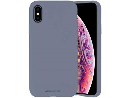 Ochranný kryt pro iPhone XS / X - Mercury, Silicone Lavender Gray