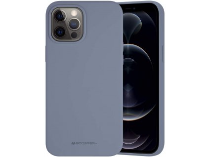 Ochranný kryt pro iPhone 12 Pro MAX - Mercury, Silicone Lavender Gray