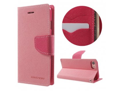 Pouzdro / kryt pro iPhone 7 / 8 / SE (2020/2022) - Mercury, Fancy Diary PINK/HOTPINK