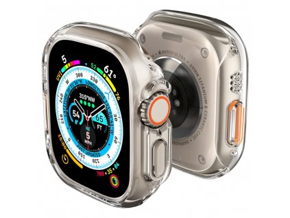 Pouzdro / kryt pro Apple Watch 49mm - Spigen, Thin Fit Crystal Clear