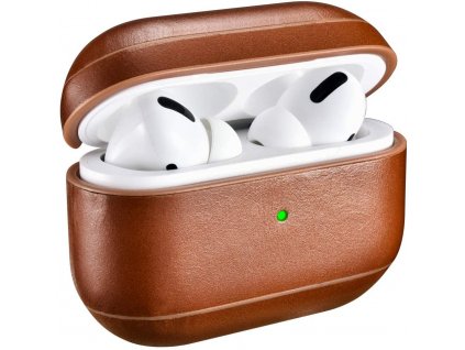 Kožené pouzdro na sluchátka AirPods Pro - iCarer, Vintage Brown