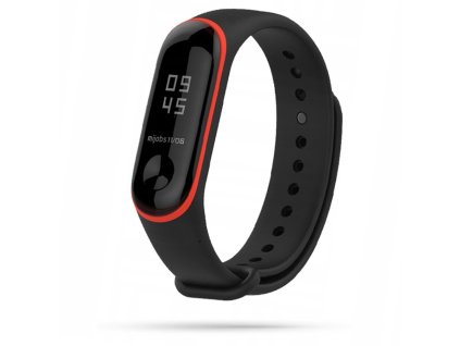 Řemínek pro Xiaomi Mi Band 3 / 4 - Tech-Protect, Smooth Black/Red