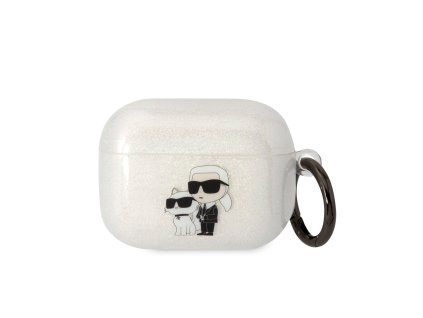 Pouzdro na sluchátka AirPods Pro - Karl Lagerfeld, NFT Karl and Choupette Glitter