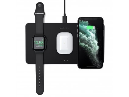 Bezdrátová nabíječka pro iPhone, Apple Watch a AirPods - Satechi, Trio Wireless Charging Pad