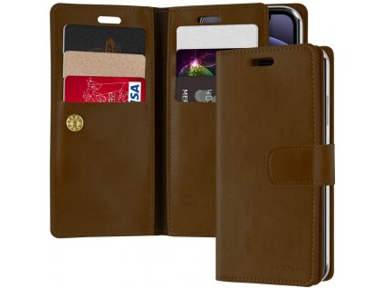 Knížkové pouzdro na iPhone 12 mini - Mercury, Mansoor Diary Brown