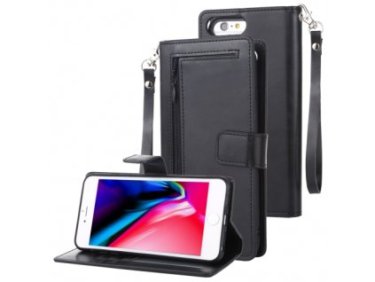 Knížkové pouzdro na iPhone 6 Plus / 6S Plus / 7 Plus / 8 Plus - Mercury, Detachable Diary Black