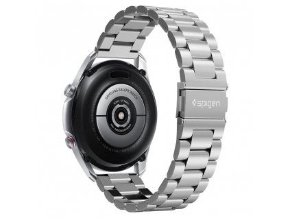 Kovový řemínek pro Samsung Galaxy Watch 45mm / 46mm - Spigen, Modern Fit Silver