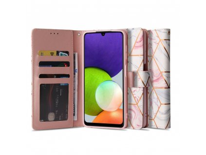 Ochranné pouzdro na Samsung Galaxy A22 LTE - Tech-Protect, Wallet Marble