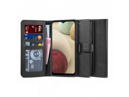 Ochranné pouzdro pro Samsung Galaxy A12 - Tech-Protect, Wallet 2 Black