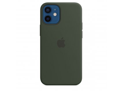 Ochranný kryt pro iPhone 12 mini - Apple, Silicone Case with MagSafe Cypress Green