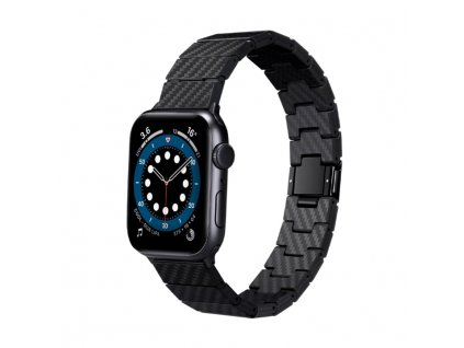 Pásek / řemínek pro Apple Watch 42mm / 44mm / 45mm - Pitaka, Carbon Fiber Strap