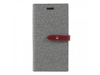 Pouzdro / kryt pro iPhone XS / X - Mercury, Milano Diary GREY/WINE