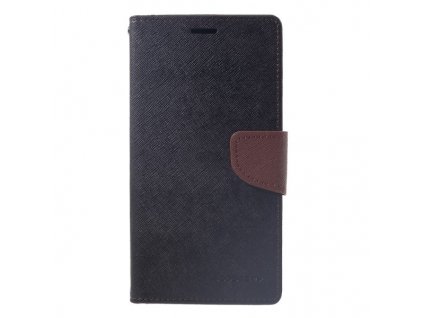 Pouzdro / kryt pro iPhone XS MAX - Mercury, Fancy Diary Black/Brown