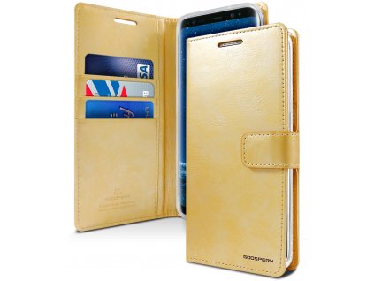 Pouzdro / kryt pro Samsung Galaxy S9 - Mercury, Bluemoon Diary Gold
