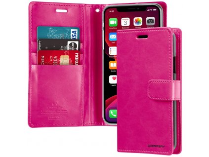 Pouzdro na iPhone 11 Pro - Mercury, Bluemoon Diary HOTPINK