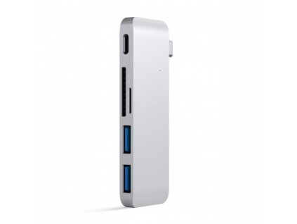 Redukce / adaptér - Satechi, USB-C Passthrough Hub Silver