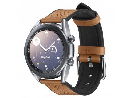 Řemínek pro Samsung Galaxy Watch 40mm / 41mm / 42mm / 44mm / 46mm - Spigen, Retro Fit Brown