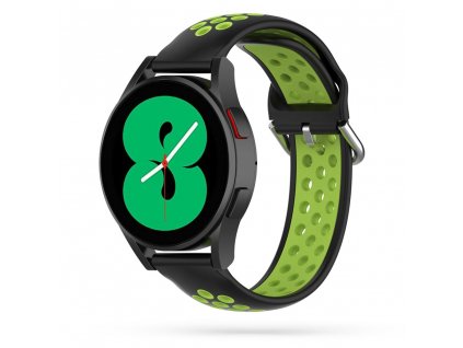 Řemínek pro Samsung Galaxy Watch 40mm / 42mm / 44mm / 46mm - Tech-Protect, Softband Black/Lime