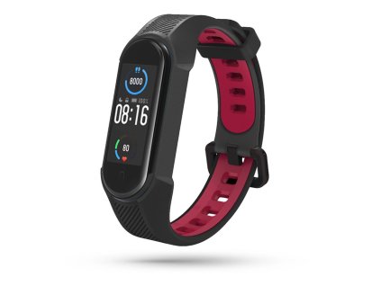 Řemínek pro Xiaomi Mi Band 5 / 6 - Tech-Protect, Armour Black/Red