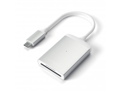 USB-C čtečka microSD a SD karet - Satechi, Aluminum Card Reader UHS-II Silver
