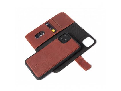 Knížkové pouzdro na iPhone 11 - Decoded, Leather Wallet Brown