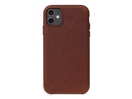 Kožený kryt na iPhone 11 - Decoded, Leather Backcover Brown
