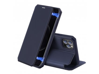 Knížkové pouzdro na iPhone 12 Pro MAX - DuxDucis, SkinX Blue