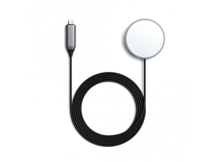 Magnetický nabíjecí kabel MagSafe - Satechi, Magnetic Wireless Charging Cable Gray