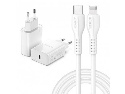 Nabíjecí adaptér USB-C - DuxDucis, C60 PD20W + kabel Lightning