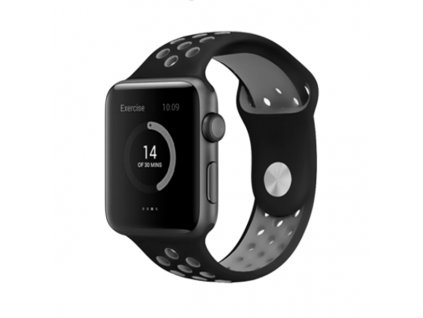 Řemínek pro Apple Watch 42mm / 44mm / 45mm / 49mm - Devia, Sport2 Black