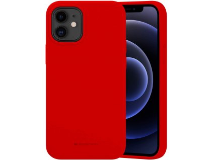 Ochranný kryt pro iPhone 12 mini - Mercury, Silicone Red