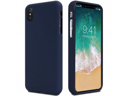 Ochranný kryt pro iPhone XS / X - Mercury, Soft Feeling Midnight Blue