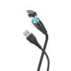 Magnetický kabel USB-A/Lightning pro iPhone a iPad - Hoco, X63 Racer Black