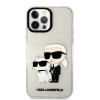 Ochranný kryt pro iPhone 13 Pro MAX - Karl Lagerfeld, IML Glitter Karl and Choupette Transparent