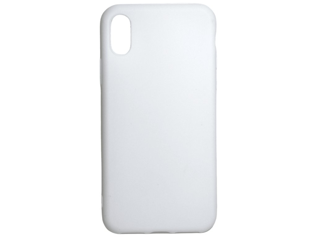 Bílý odolný silikonový obal pro iPhone Xs Max