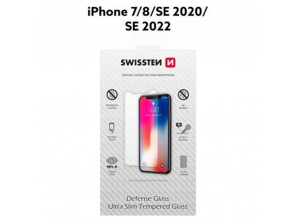 OCHRANNÉ TEMPEROVANÉ SKLO SWISSTEN APPLE IPHONE 7/8/SE 2020/SE 2022 RE 2,5D