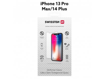 OCHRANNÉ TEMPEROVANÉ SKLO SWISSTEN APPLE IPHONE 13 Pro Max/14 Plus RE 2,5D