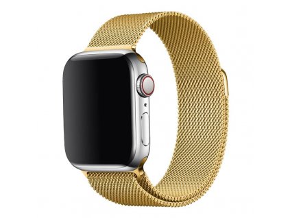 Ocelový milánský tah pro Apple Watch zlatý