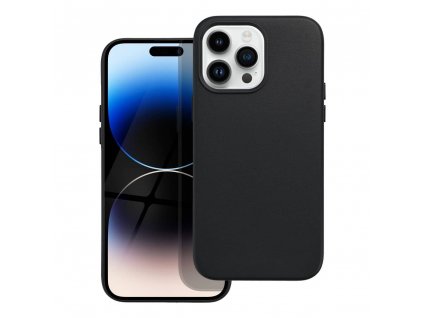 Kožený kryt Mag Cover pro iPhone 14 Pro Max černý