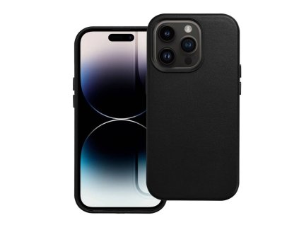 Kožený kryt Mag Cover pro iPhone 14 Pro černý