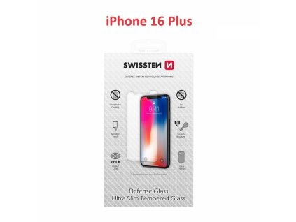 Ochranné temperované sklo SWISSTEN Apple iPhone 16 Plus RE 2,5D