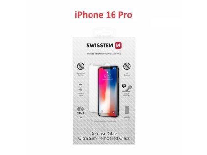 Ochranné temperované sklo SWISSTEN Apple iPhone 16 Pro RE 2,5D