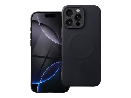 Silikonový kryt s MagSafe pro iPhone 16 Pro Max černý
