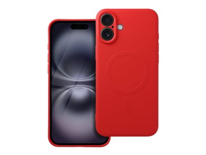 Silikonový kryt s MagSafe pro iPhone 16 Plus červený