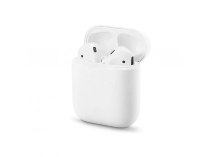 Bílý silikonový  obal na AirPods 1. a 2. generace