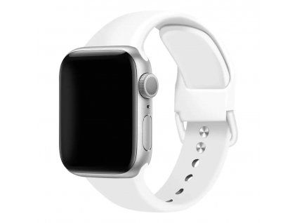 Bílý řemínek pro Apple Watch 38mm a 40mm silikonový