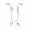SWISSTEN Audio redukce textile Lightning/Jack 0,15m stříbrná
