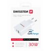 SWISSTEN Síťový adaptér GaN Power Delivery 30W 1x USB-C + 1x USB-A bílý