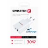 SWISSTEN Síťový adaptér GaN Power Delivery 30W 1x USB-C + 1x USB-A bílý