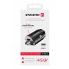 SWISSTEN CL Adaptér do auta Power Delivery 2x USB-C 45W nano černý